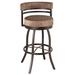 Red Barrel Studio® Hoy Swivel Bar & Counter Stool Upholstered/Metal in Black/Brown | 37.5 H x 16.5 W x 16.5 D in | Wayfair