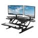 Vivo 43" Electric Standing Desk Converter Wood/Metal in Black/Brown/Gray | 43.3 W x 46.5 D in | Wayfair DESK-V000VCE