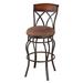 Red Barrel Studio® Hughey Swivel Bar & Counter Stool Upholstered/Metal in Black | 47.5 H x 16.5 W x 16.5 D in | Wayfair