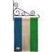 Breeze Decor Sierra Leone 2-Sided Burlap 19 x 13 in. Garden Flag in Black/Brown/Green | 18.5 H x 13 W x 0.1 D in | Wayfair