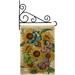 Breeze Decor Butterflies on Sunflower 2-Sided Burlap 19 x 13 in. Garden Flag in Brown | 18.5 H x 13 W x 0.1 D in | Wayfair