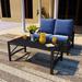 Longshore Tides Aiden 2 Piece Sofa Seating Group w/ Cushions Metal in Blue | Outdoor Furniture | Wayfair 6F323E9393FD460E9BF9D8235AEA39E0