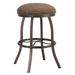 Red Barrel Studio® Hoy Swivel Bar & Counter Stool Upholstered/Metal in Gray/Black | 26 H x 16.5 W x 16.5 D in | Wayfair