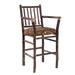 Loon Peak® Cleary Bar & Counter Stool Wood/Upholstered/Leather/Genuine Leather in Brown | 41 H x 26 W x 22 D in | Wayfair