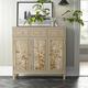 Jarboe 2 Door Accent Cabinet Wood in Brown/Gray/Yellow Laurel Foundry Modern Farmhouse® | 41 H x 42 W x 16.5 D in | Wayfair