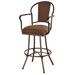 Red Barrel Studio® Hoyos Swivel Bar & Counter Stool Upholstered/Metal in Red/Black | 41.5 H x 16.5 W in | Wayfair AC224F483A5748DD84F8334BA574C2E6