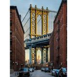 The Twillery Co.® Lawton Brooklyn 8.2' L x 72" W 2-Panel Wall Mural in Blue/Brown | 72 W in | Wayfair 1989A85538A14DFCB63AD88B13702027