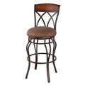 Red Barrel Studio® Hughey Swivel Bar & Counter Stool Upholstered/Metal in Gray/Black | 47.5 H x 16.5 W x 16.5 D in | Wayfair