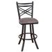 Red Barrel Studio® Howie Swivel Counter, Bar & Extra Tall Stool Upholstered/Metal in Black | 50.25 H x 18 W x 18 D in | Wayfair