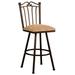 Red Barrel Studio® Howley Swivel Bar & Counter Stool Upholstered/Metal in Gray | 44.63 H x 18.5 W x 17 D in | Wayfair