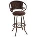 Red Barrel Studio® Hunley Swivel Bar & Counter Stool Upholstered/Metal in Red/Black | 46.5 H x 16.5 W x 16.5 D in | Wayfair