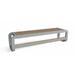 Brayden Studio® Iroh Aluminum Picnic Outdoor Bench in Brown/Gray | 18 H x 75 W x 18 D in | Wayfair 0E0025C7ED4743388339430EF1A4021A