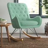 Mistana™ Baby & Kids Delia Rocking Chair Chenille in Green/Blue | 40 H x 29 W x 36.63 D in | Wayfair B2321D53C89B48788F2A4AAC5ECD0A84