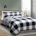 Foundry Select Tweedy Deer Reversible Quilt Set Polyester/Polyfill/Microfiber in Black/White | Queen Quilt + 2 Shams | Wayfair