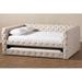 Canora Grey Lovie Daybed w/ Trundle Upholstered/Polyester in Brown | 37.09 H x 66.93 W x 93.7 D in | Wayfair 382FC13E3ED14935BEEB0A996F305B5C