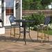 Three Posts™ Jeffcoat Bar Outdoor Table Metal in Black/Brown | 40.16 H x 41.97 W x 41.97 D in | Wayfair A5A876E4684B457E9D7EAC3C4EB72725