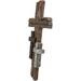 Loon Peak® Faux Drift Divine Trinity Wall Cross Plus Accent Christian Catholic Faith Family Symbol Wall Décor in Brown | Wayfair