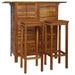 East Urban Home 3 Piece Bar Table & Chair Set Solid Acacia Wood in Brown | Wayfair 7D642A5B80744EC392336A3D5139722B