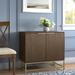 AllModern Wyman 35.5" Wide Sideboard Wood in Brown/Gray | 32.25 H x 35.5 W x 19 D in | Wayfair 211B057DD14D418DB1DB6ED2EFB5748C