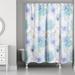 Rosdorf Park Adamczyk Floral Single Shower Curtain Polyester in Gray | 74 H x 71 W in | Wayfair BD1B10A17595420E8FB311E536343AB2
