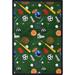 Green 64 x 0.25 in Rug - Joy Carpets Educational Bookworm Area Rug | 64 W x 0.25 D in | Wayfair 1419C-02