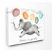 Isabelle & Max™ 'Believe in Yourself Balloon Elephant Design' by Daphne Polselli Painting Print Canvas in Blue/Gray/Pink | Wayfair