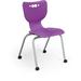 MooreCo Hierarchy 18" Classroom Chair w/ Casters Plastic/Metal | 33 H x 20.5 W x 23.8 D in | Wayfair 54318-1-Purple-NA-CH-SC