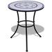 East Urban Home Bistro Outdoor Table Blue & White 23.6" Mosaic Stone/Concrete/Metal/Mosaic in Blue/Gray | 27.56 H x 23.62 W x 23.62 D in | Wayfair