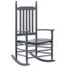 East Urban Home Rocking Chair Outdoor Patio Rocking Chair w/ Curved Seat Poplar Wood in Gray | Wayfair 360C836B155D4A428305D97A6DEF8A71