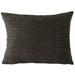 Daniel Design Studio Bassel Feather Striped Lumbar Pillow Down/Feather/Polyester in Gray/Black | 26 H x 35 W x 5 D in | Wayfair WO313294-02