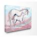 Harriet Bee 'Unicorn Family Pink Rainbow Fantasy Animal Design' by Ziwei Li Painting Print Canvas in Blue/Pink | 19 H x 24 W x 1.5 D in | Wayfair