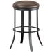 Winston Porter Patricia Swivel Bar & Counter Stool Upholstered/Metal in Red/Brown | 26 H x 16.5 W x 17.5 D in | Wayfair