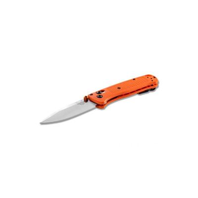 Benchmade Mini Bugout Folding Knive 2.82in Drop Point Orange Grivory Handle 533