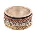 Classic Union,'Sterling Silver Spinner Ring with Brass and Copper'