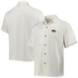 Men's Tommy Bahama White Iowa Hawkeyes Al Fresco Tropics Jacquard Button-Up Shirt