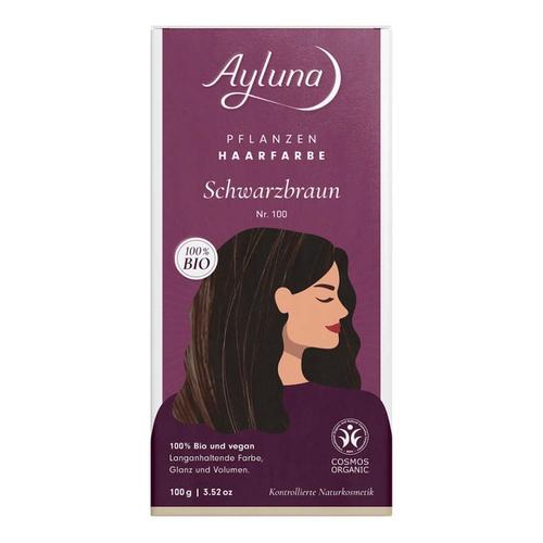 Ayluna Naturkosmetik – Haarfarbe – Nr.100 Schwarzbraun Pflanzenhaarfarbe 100 g
