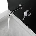 Basin Sink Tap Wall Mount Bathroom Bathtub Single Lever Mixer Taps, Polished Chrome