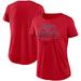 "Women's Nike Red St. Louis Cardinals Club Lettering Essential Tri-Blend Performance T-Shirt"