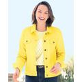 Appleseeds Women's DreamFlex Colored Jean Jacket - Yellow - PS - Petite