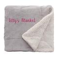 aztex Personalised Soft and Fluffy Sherpa Style Fleece Blanket, Bed Throw, Reversible, 140cm x 180cm, Personalised with a Message of Your Choice - Taupe with Cream Reverse