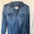 American Eagle Outfitters Tops | American Eagle Denim Shirt - Boyfriend Fit | Color: Blue | Size: Xs