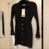 Zara Dresses | Bnwt Zara Button Down Dress | Color: Black | Size: Xs