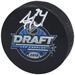 Justin Faulk St. Louis Blues Autographed 2010 NHL Draft Logo Hockey Puck
