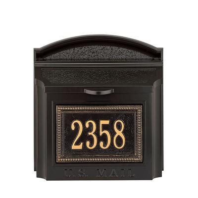 Bunker Hill Hanging Mailbox - Black/Gold - Grandin Road