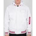 Alpha Industries MA-1 TT Hood Defense Veste, blanc, taille L