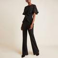 Anthropologie Pants & Jumpsuits | Anthropologie Amaris Flutter-Sleeved Jumpsuit | Color: Black | Size: S