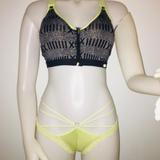 Victoria's Secret Intimates & Sleepwear | Bra And Panty Set From Vs | Color: Black/Green | Size: 34d