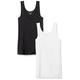 Amazon Essentials Damen Tanktop schlanke Passform, 2er-Pack, Schwarz/Weiß, XL