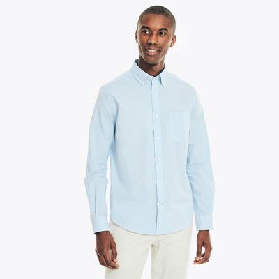 Nautica Men's Classic Fit Wrinkle-Resistant Shirt Azure Blue, XL