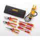 Fluke T6-1000 Elektrischer Spannungsprüfer + Handwerkzeug-Starter-Set (5 x isolierte Schraubendreher und 3 x isolierte Zangen)